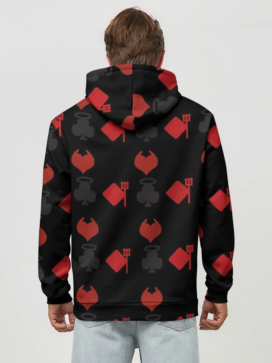 Худи мужской база хлопок / Карточные масти