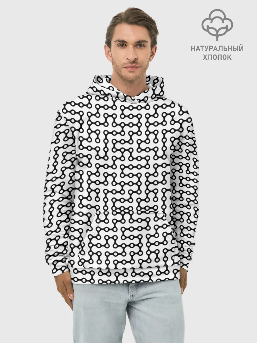 Худи мужской база хлопок / Велосипедная цепь