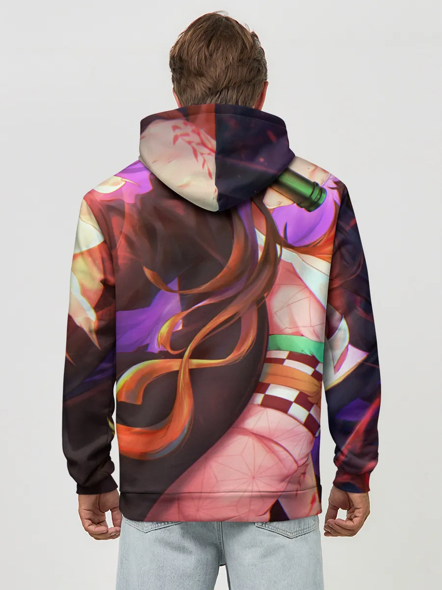 Худи мужской база хлопок / Незуко рог