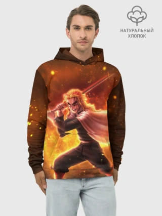 Худи мужской база хлопок / ШИНДЖУРО РЕНГОКУ / KNY