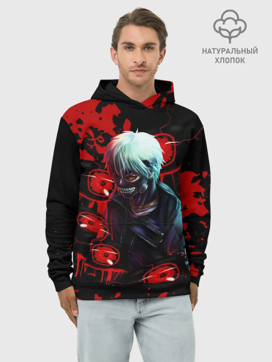 Худи мужской база хлопок / Kaneki | Токийский Гуль