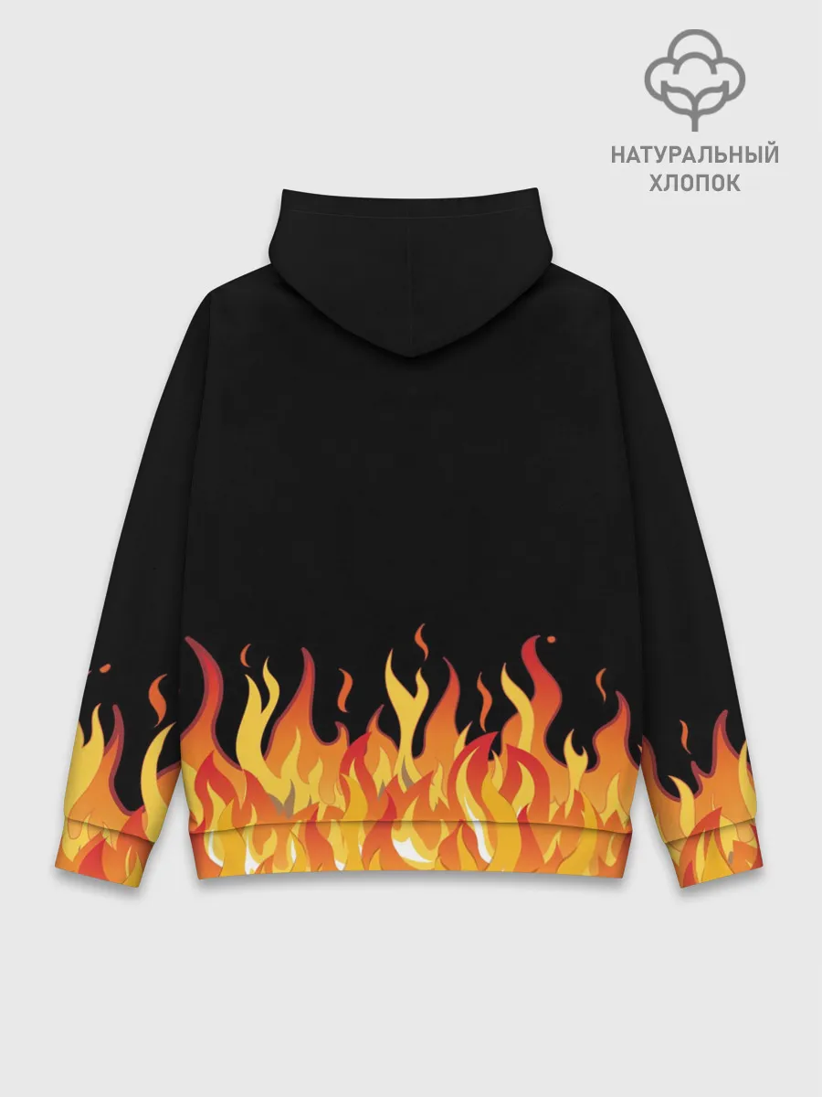 Худи мужской база хлопок / ОГОНЬ И НИЧЕГО ЛИШНЕГО
