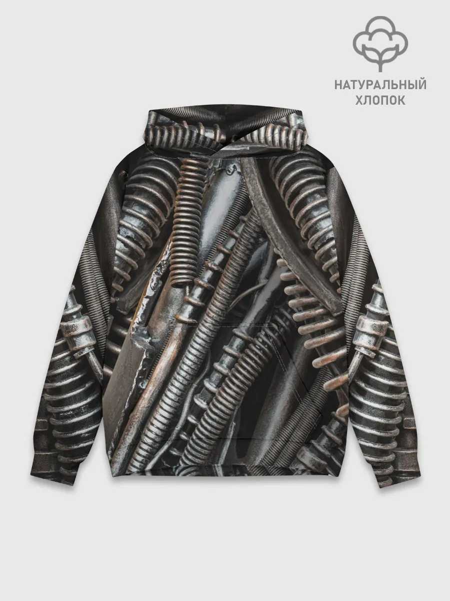 Худи мужской база хлопок / СТИМПАНК | МЕХАНИЧЕСКИЕ ЧАСТИ