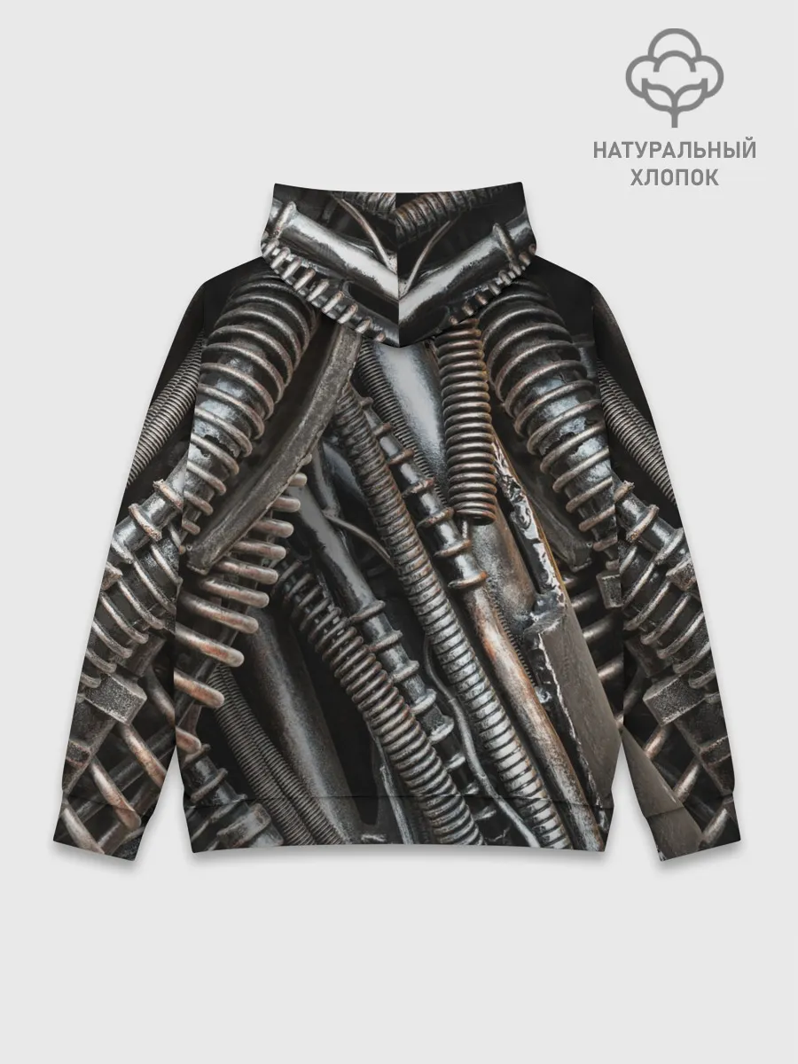 Худи мужской база хлопок / СТИМПАНК | МЕХАНИЧЕСКИЕ ЧАСТИ