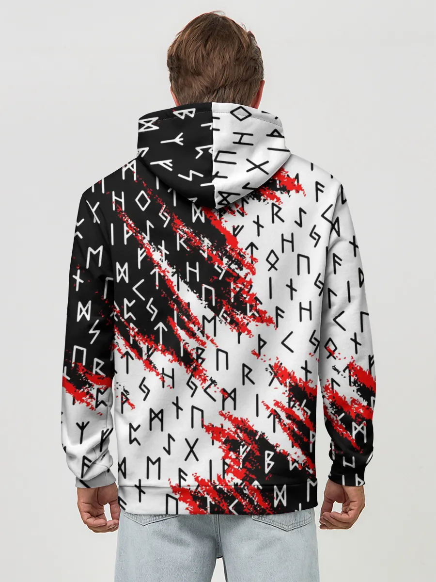 Худи мужской база хлопок / БОГ ОДИН