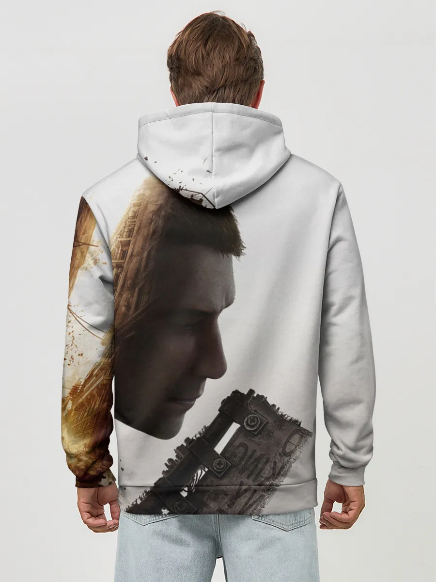 Худи мужской база хлопок / Даинг лайт