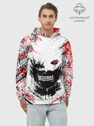 Худи мужской база хлопок / Силует Токийского Гуля