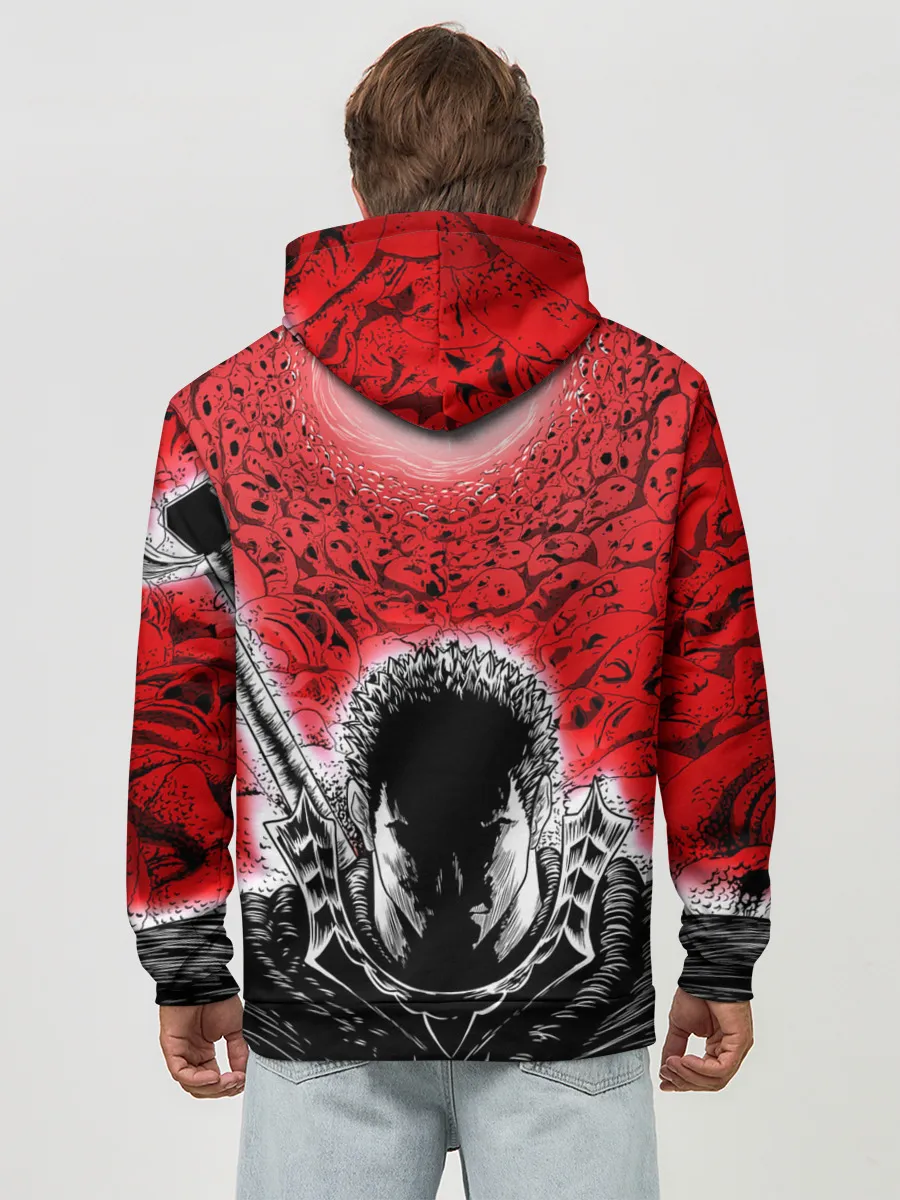 Худи мужской база хлопок / Берсерк черное солнце