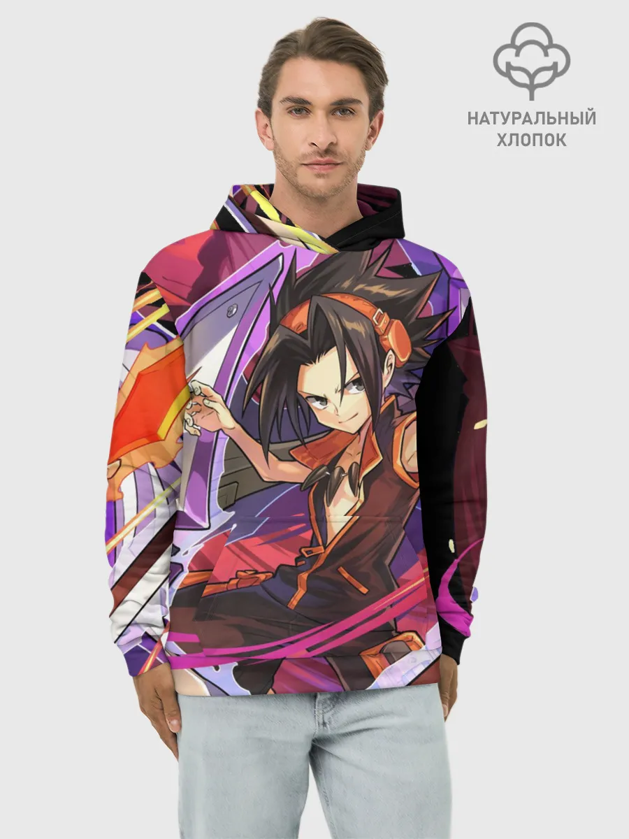 Худи мужской база хлопок / Шаман Кинг