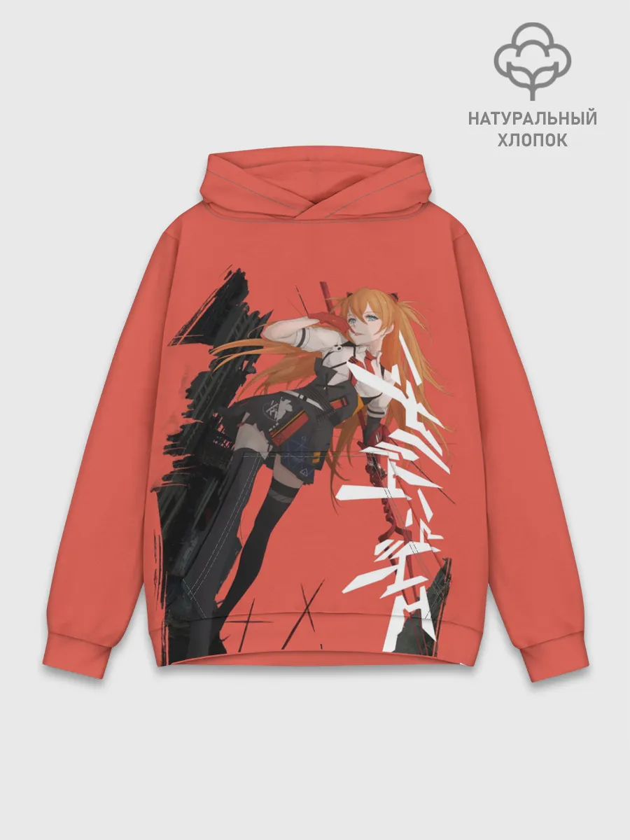 Худи мужской база хлопок / Evangelion Asuka Langley