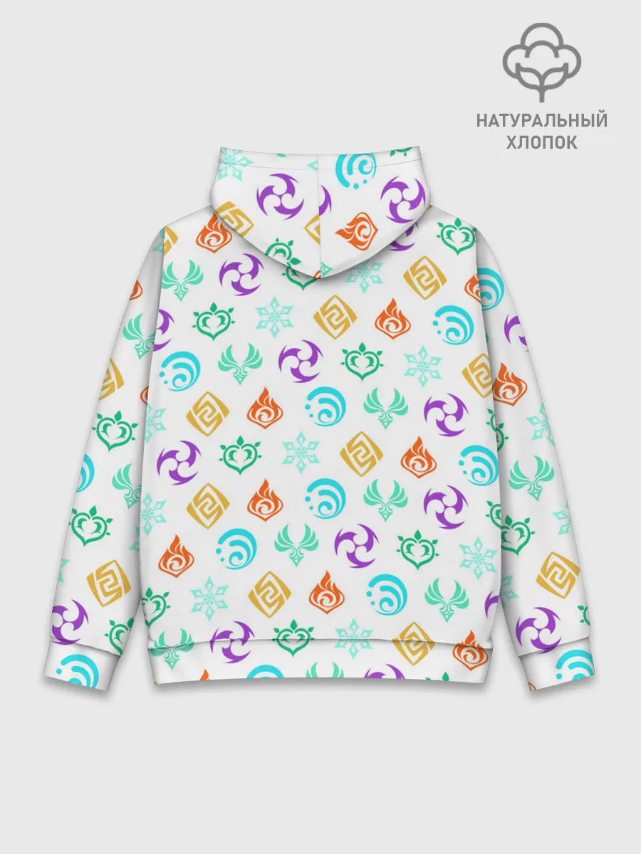 Худи мужской база хлопок / GENSHIN IMPACT ЭМБЛЕМЫ