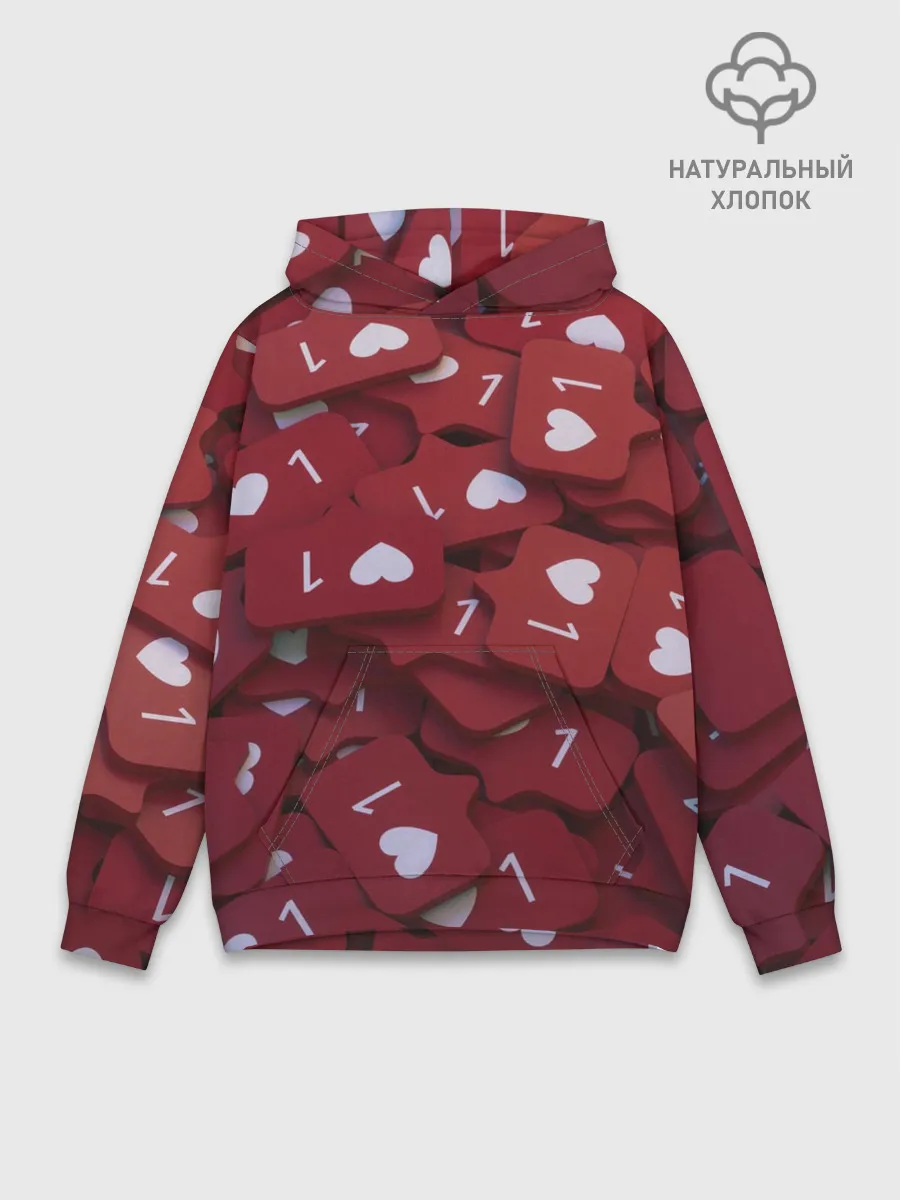 Худи мужской база хлопок / Like 3D/Лайк