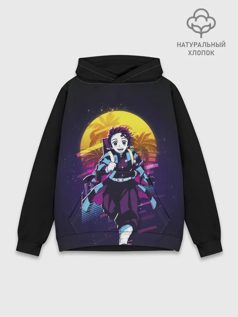 Худи мужской база хлопок / Танджиро Камадо Kimetsu no Yaiba
