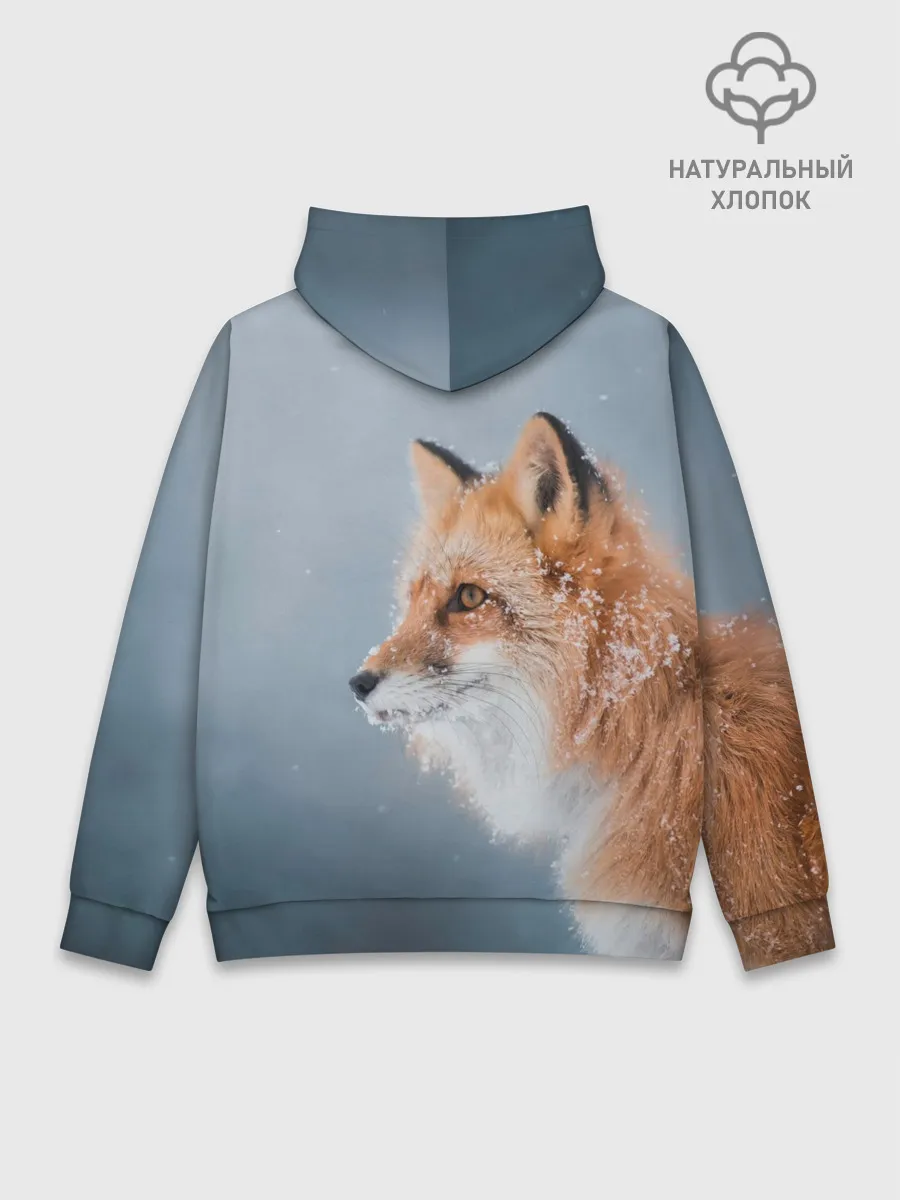 Худи мужской база хлопок / Лиса
