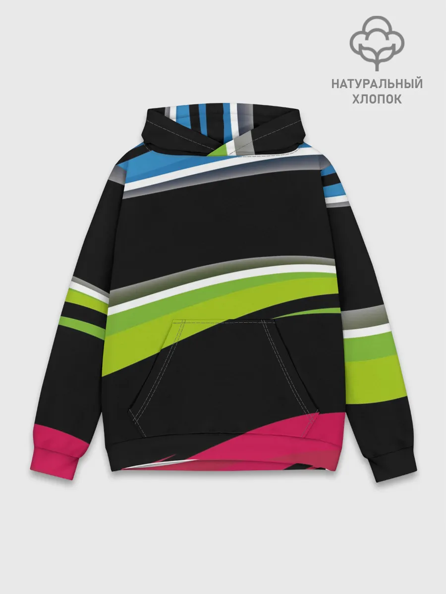 Худи мужской база хлопок / Волны