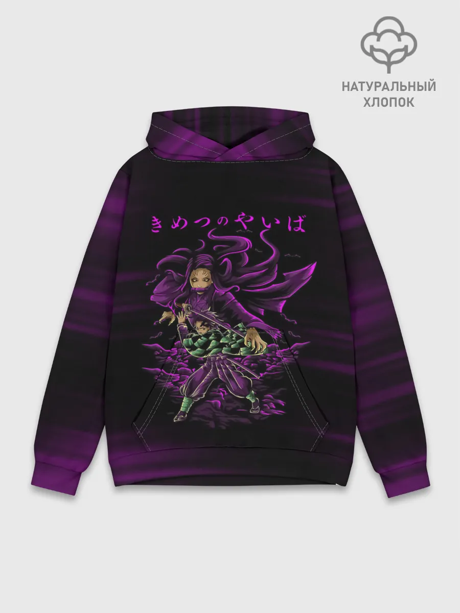 Худи мужской база хлопок / Танджиро и Незуко Камадо