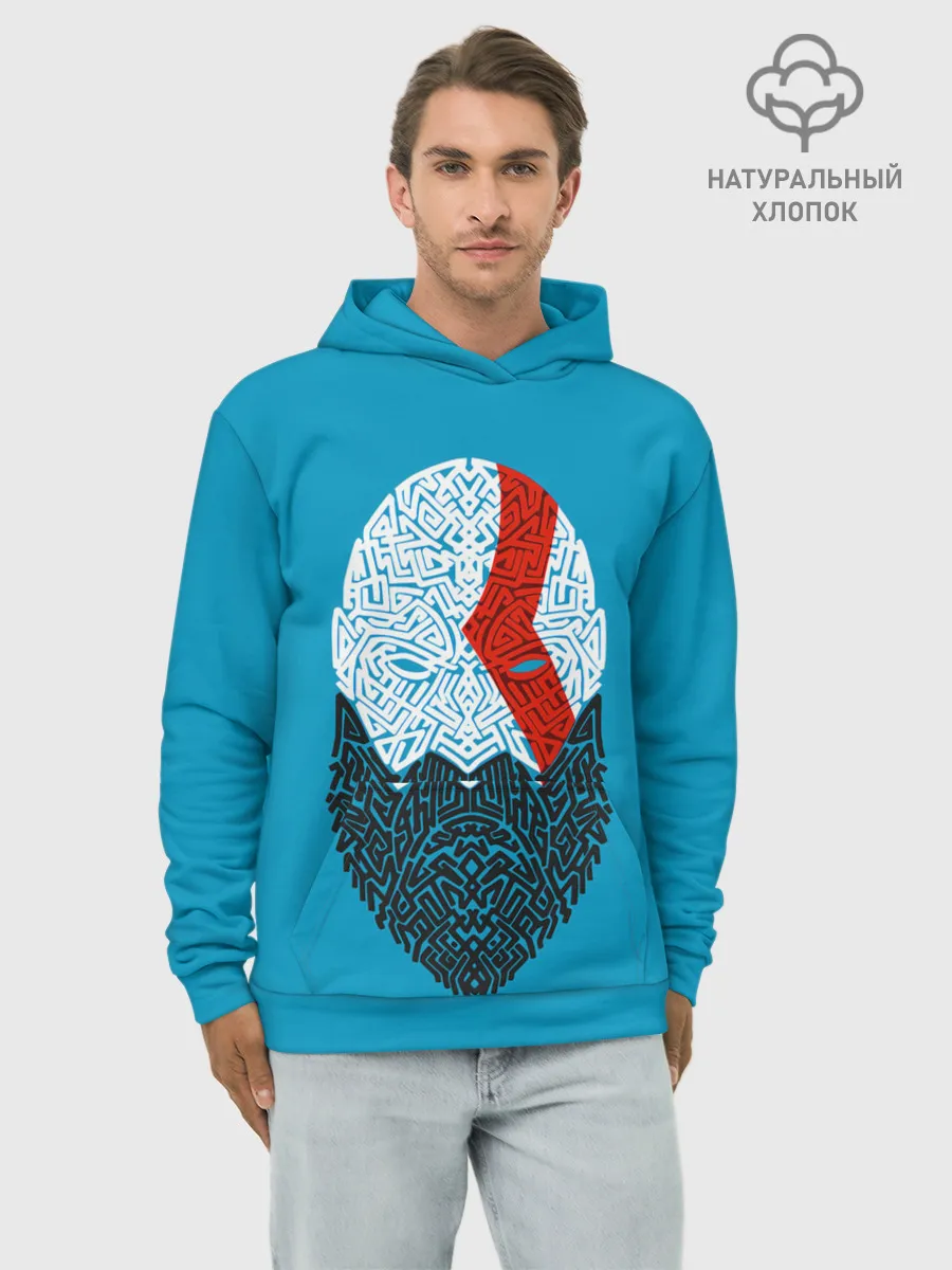 Худи мужской база хлопок / Бог войны