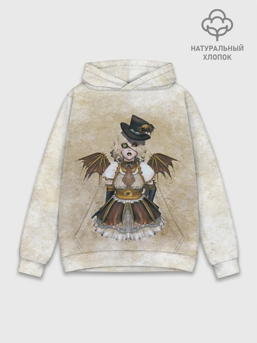 Худи мужской база хлопок / Стимпанк Девушка