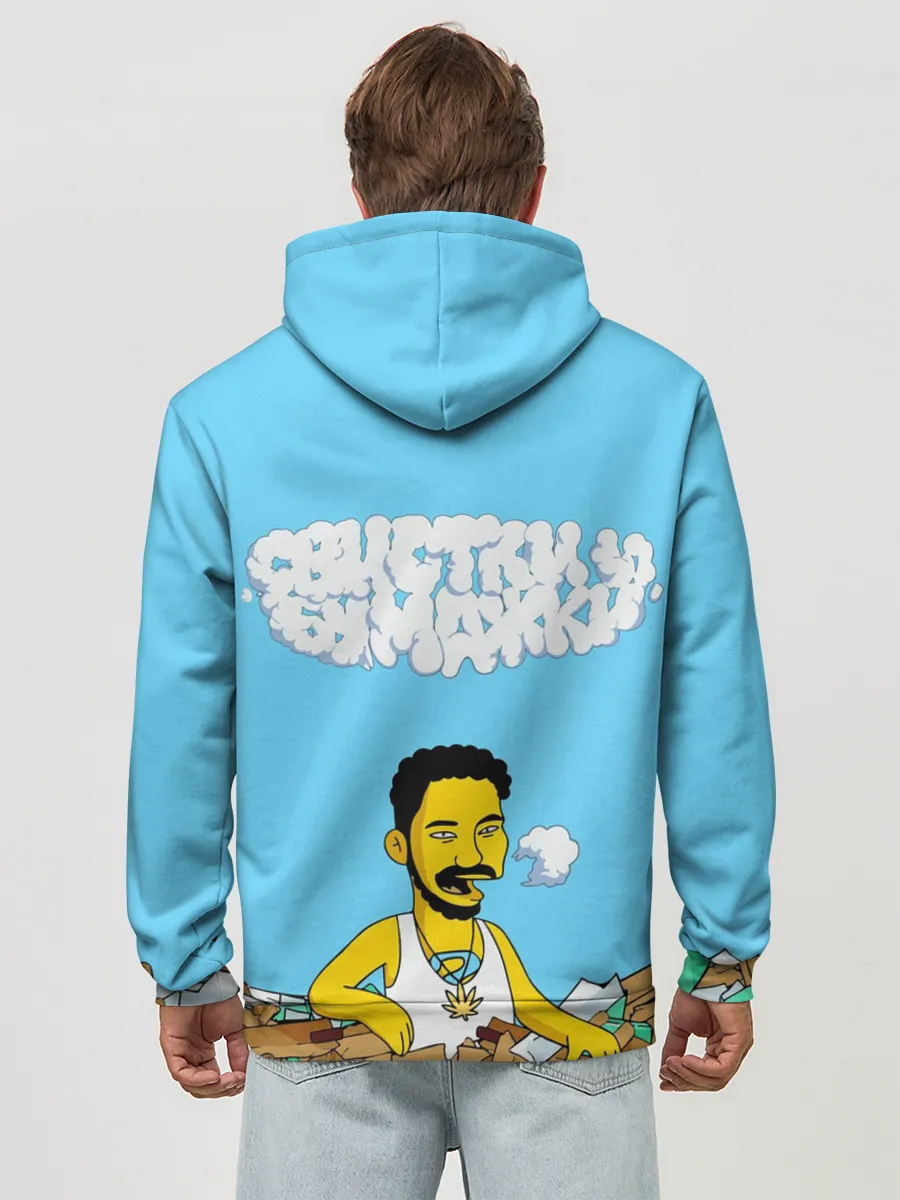 Худи мужской база хлопок / Скриптонит/Свистки и бумажки