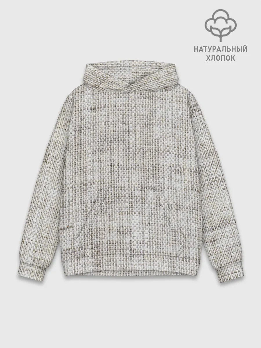 Худи мужской база хлопок / Серая Мешковина