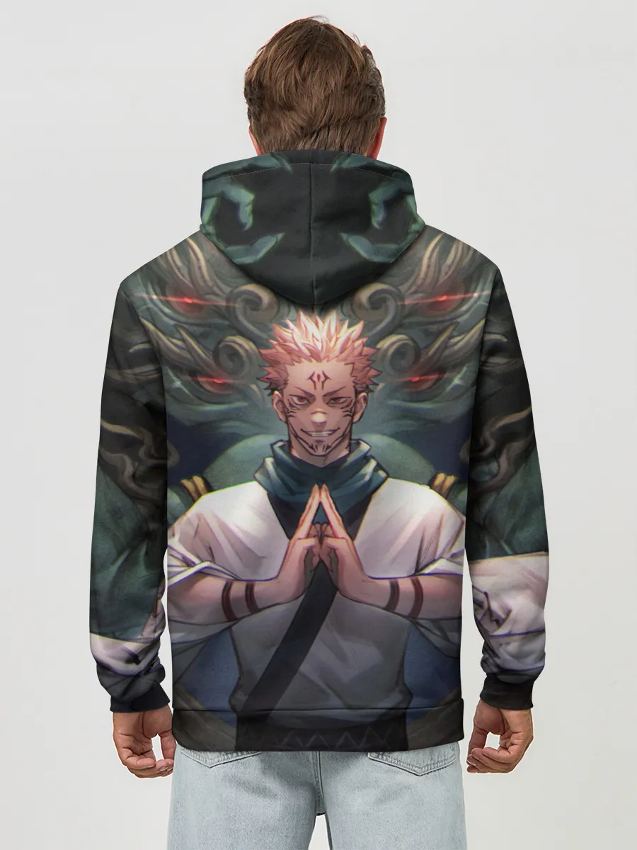 Худи мужской база хлопок / МАГИЧЕСКАЯ БИТВА | SUKUNA