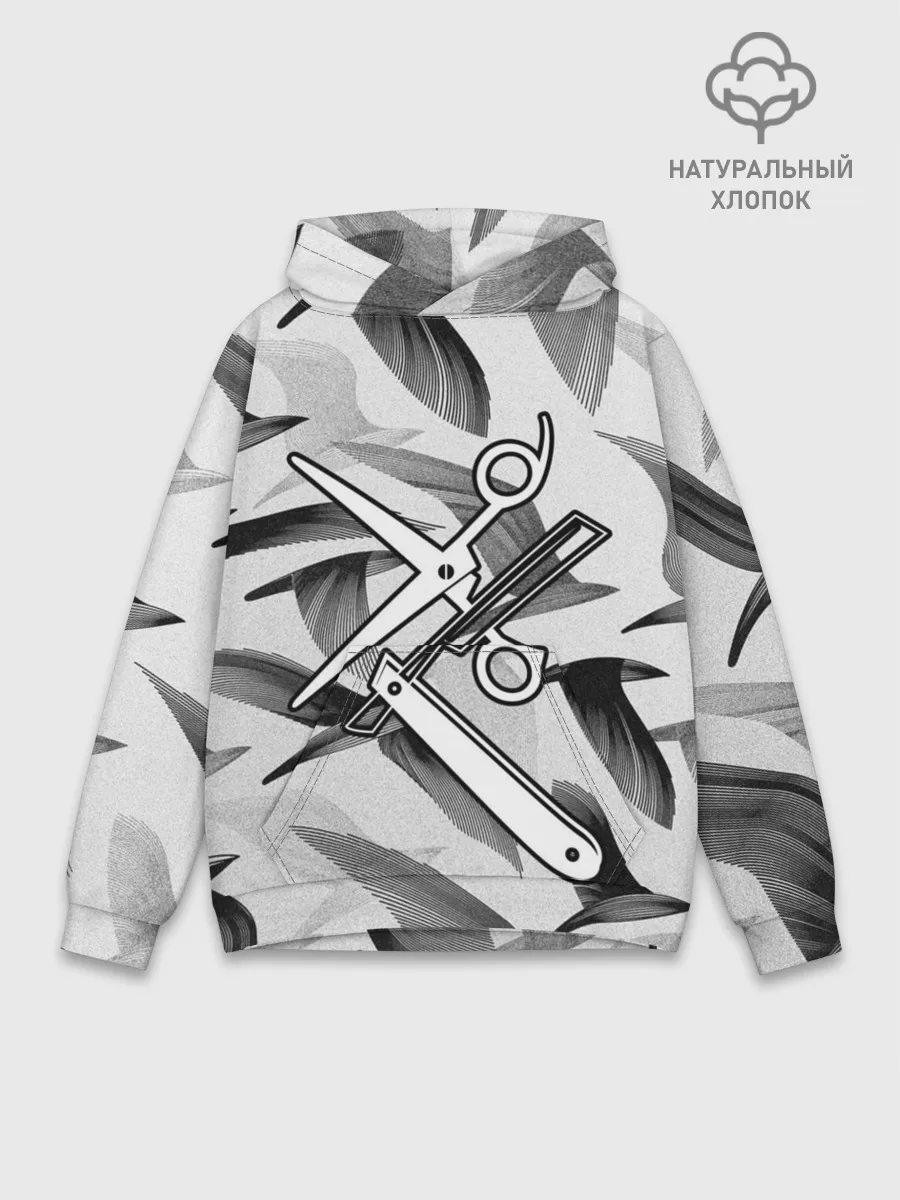 Худи мужской база хлопок / Барбер