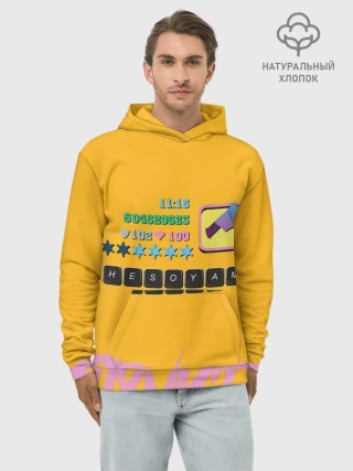 Худи мужской база хлопок / Вайс Сити