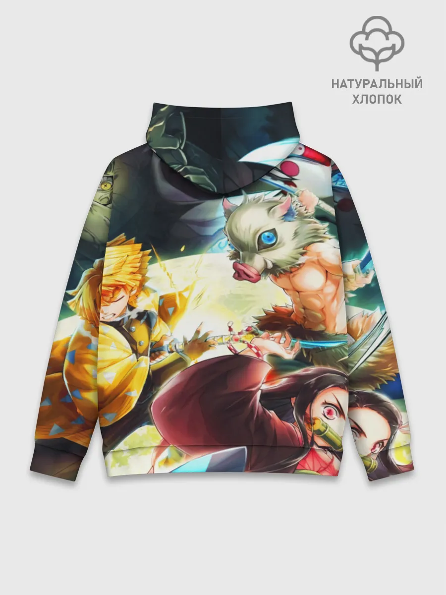 Худи мужской база хлопок / КЛИНОК РАССЕКАЮЩИЙ ДЕМОНОВ ПЕРСОНАЖИ