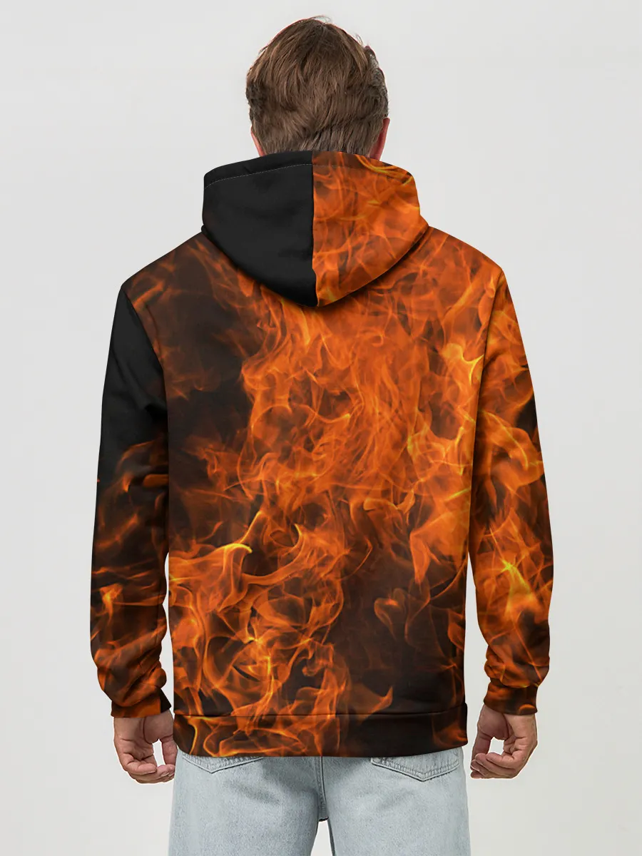 Худи мужской база хлопок / Огонь