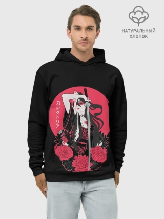 Худи мужской база хлопок / Девушка С Катаной