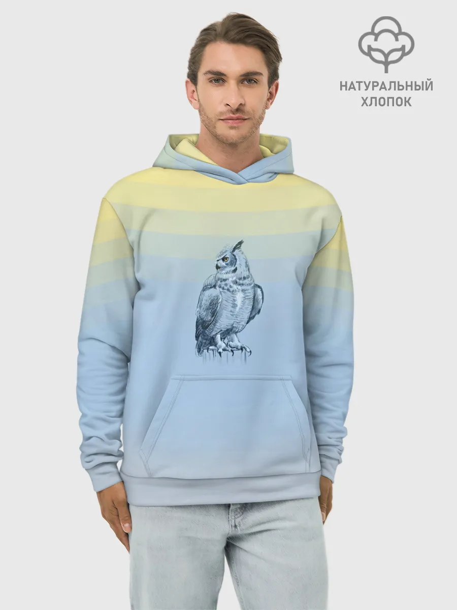 Худи мужской база хлопок / филин