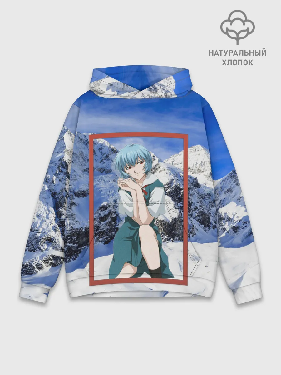 Худи мужской база хлопок / Рей Аянами