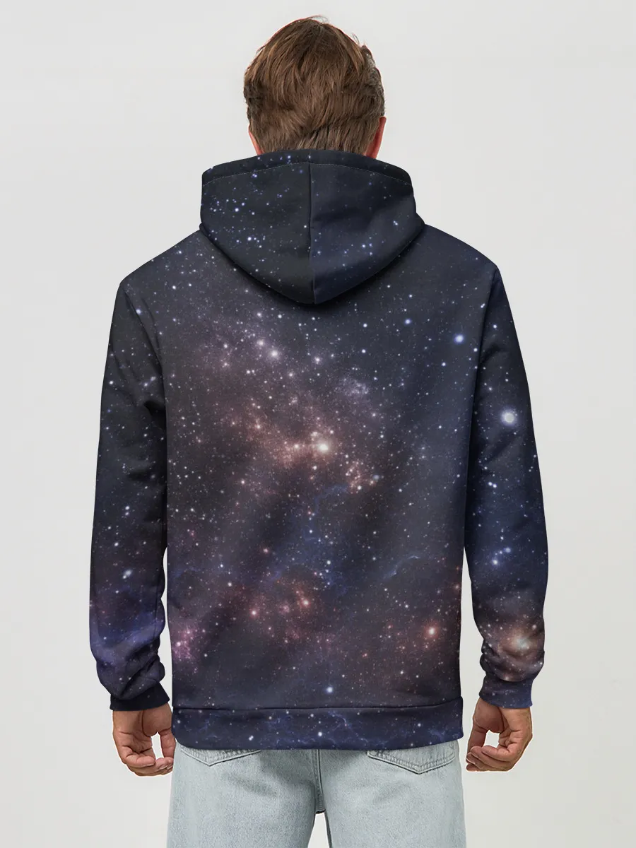 Худи мужской база хлопок / Кот на Жирафе