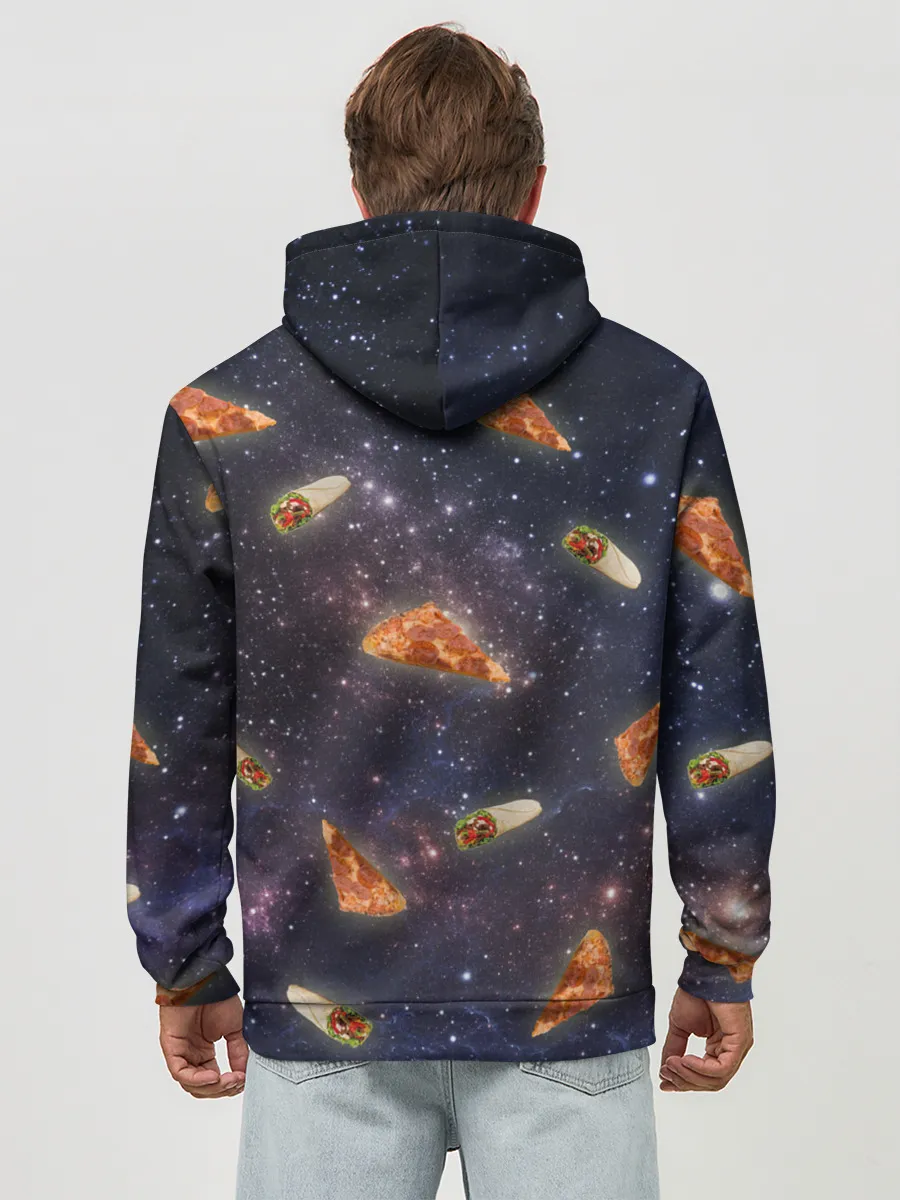 Худи мужской база хлопок / Котик в космосе