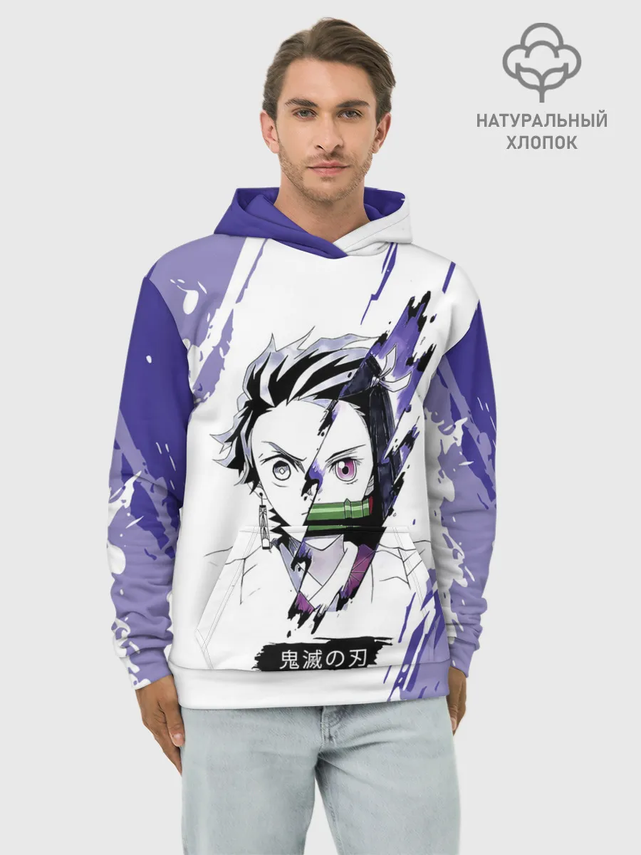 Худи мужской база хлопок / Танджиро и Незуко Камадо