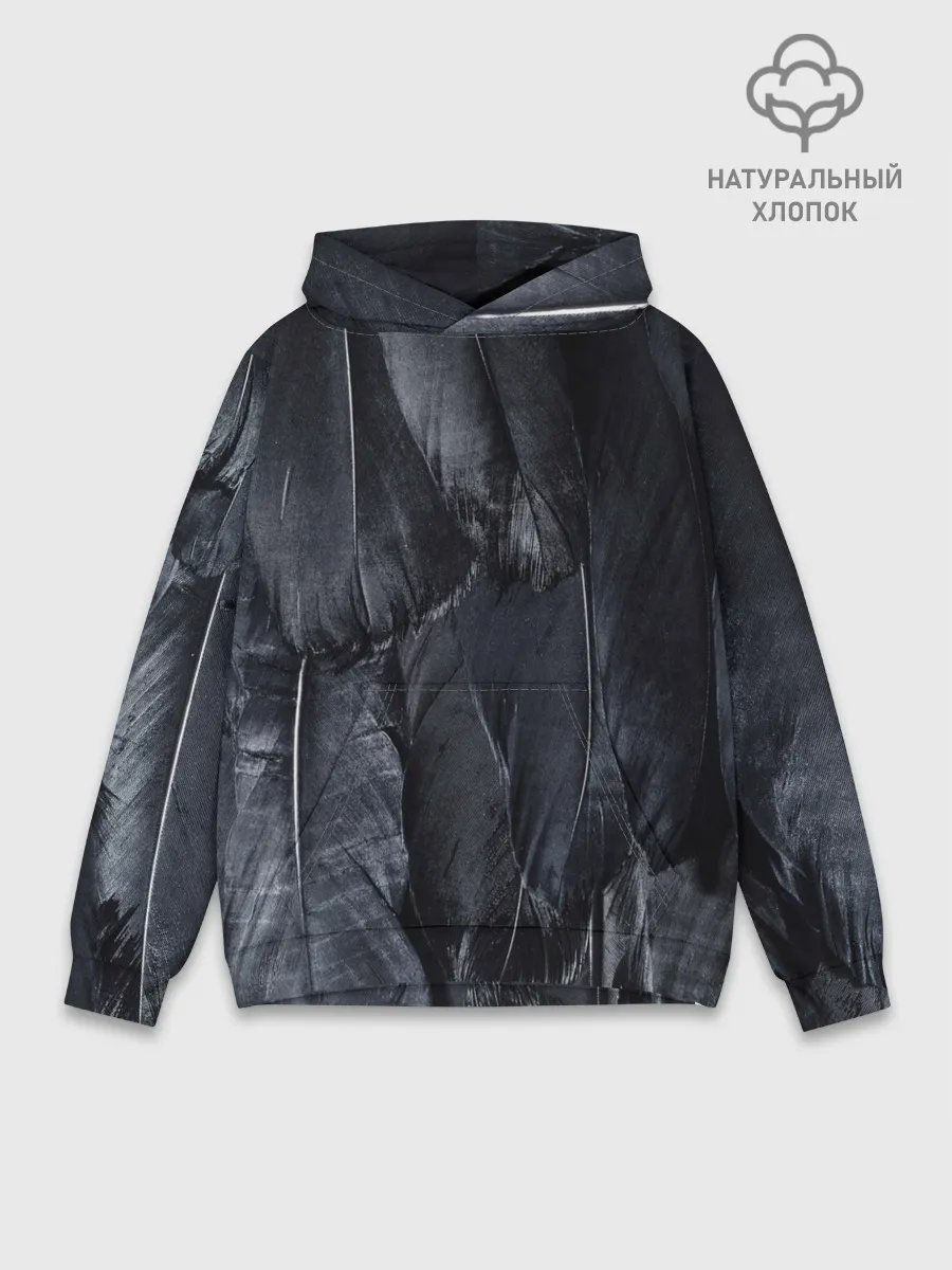 Худи мужской база хлопок / ВОРОНА