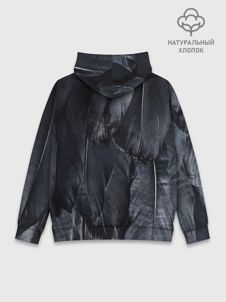 Худи мужской база хлопок / ВОРОНА