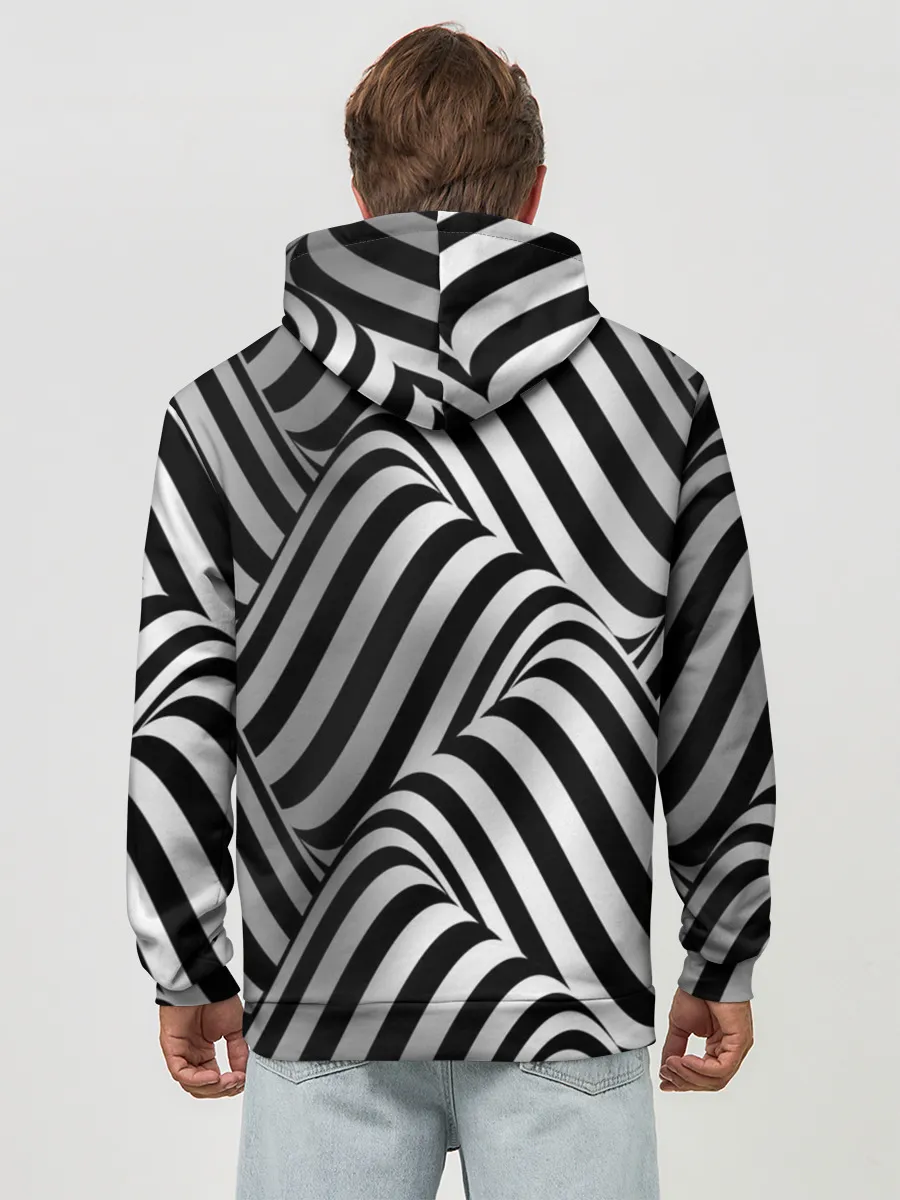 Худи мужской база хлопок / 3D Иллюзия