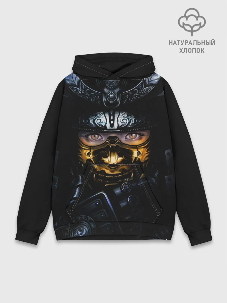 Худи мужской база хлопок / Девушка Самурай