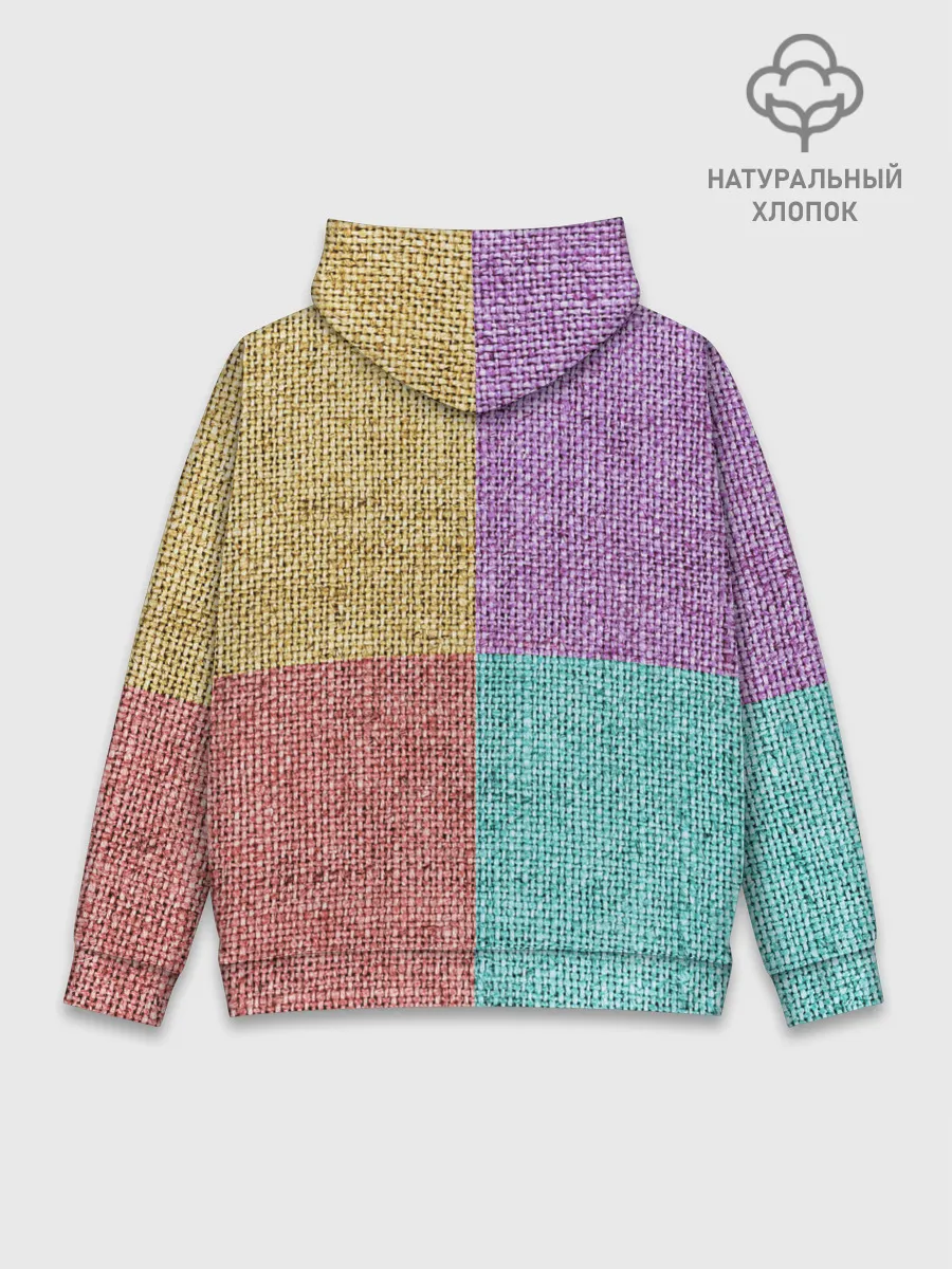 Худи мужской база хлопок / Burlap Patchwork