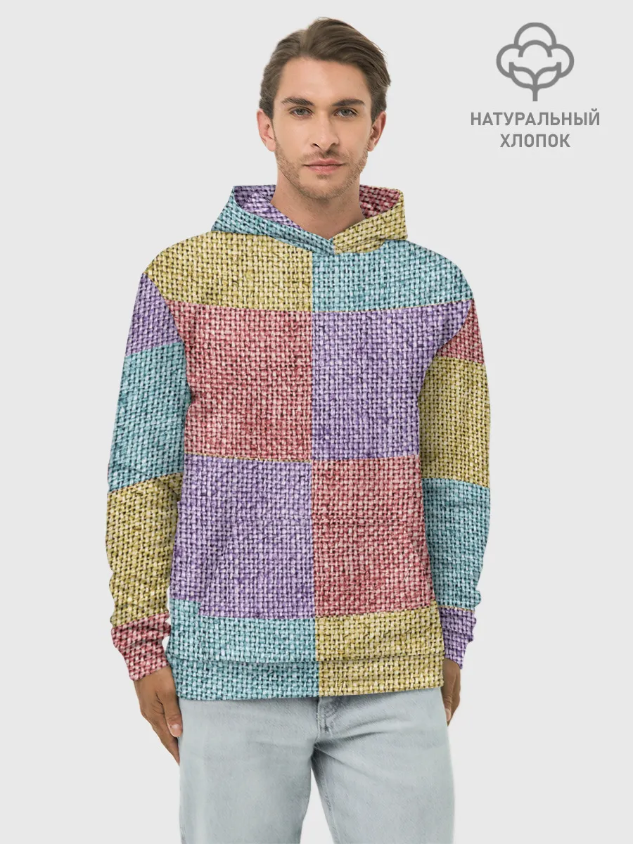 Худи мужской база хлопок / Patchwork