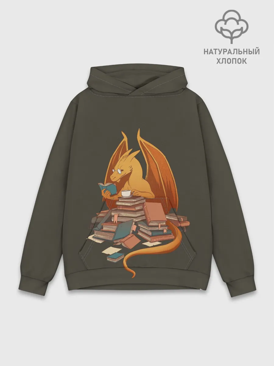 Худи мужской база хлопок / Book Dragon