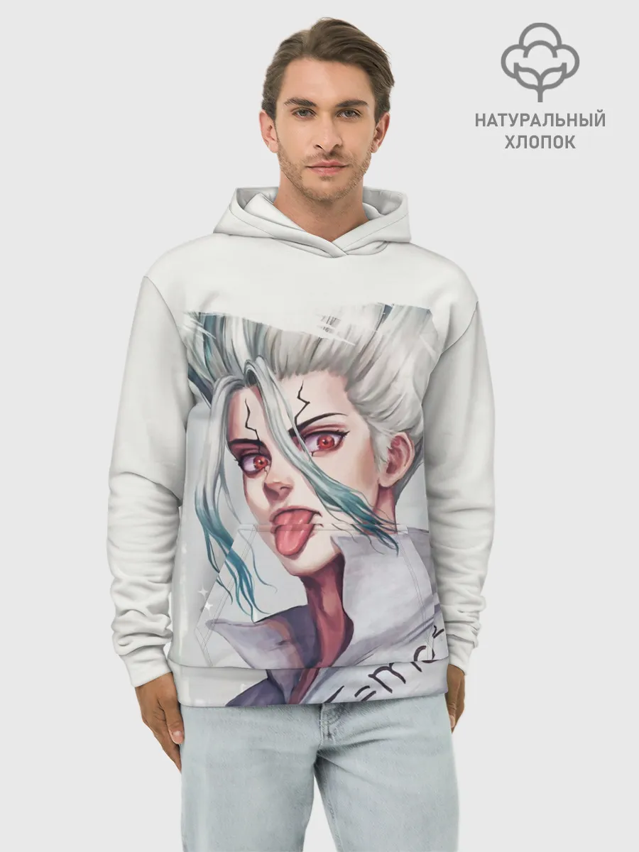 Худи мужской база хлопок / Исигами Сэнку