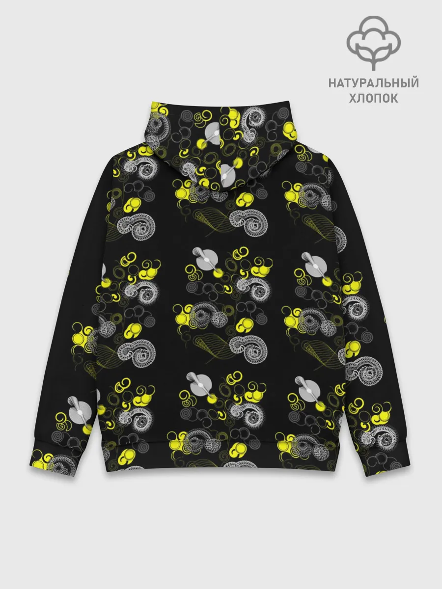 Худи мужской база хлопок / неоновая абстракция