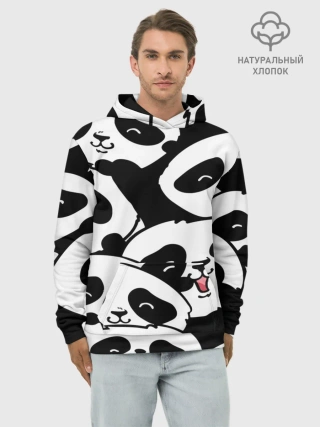 Худи мужской база хлопок / панды