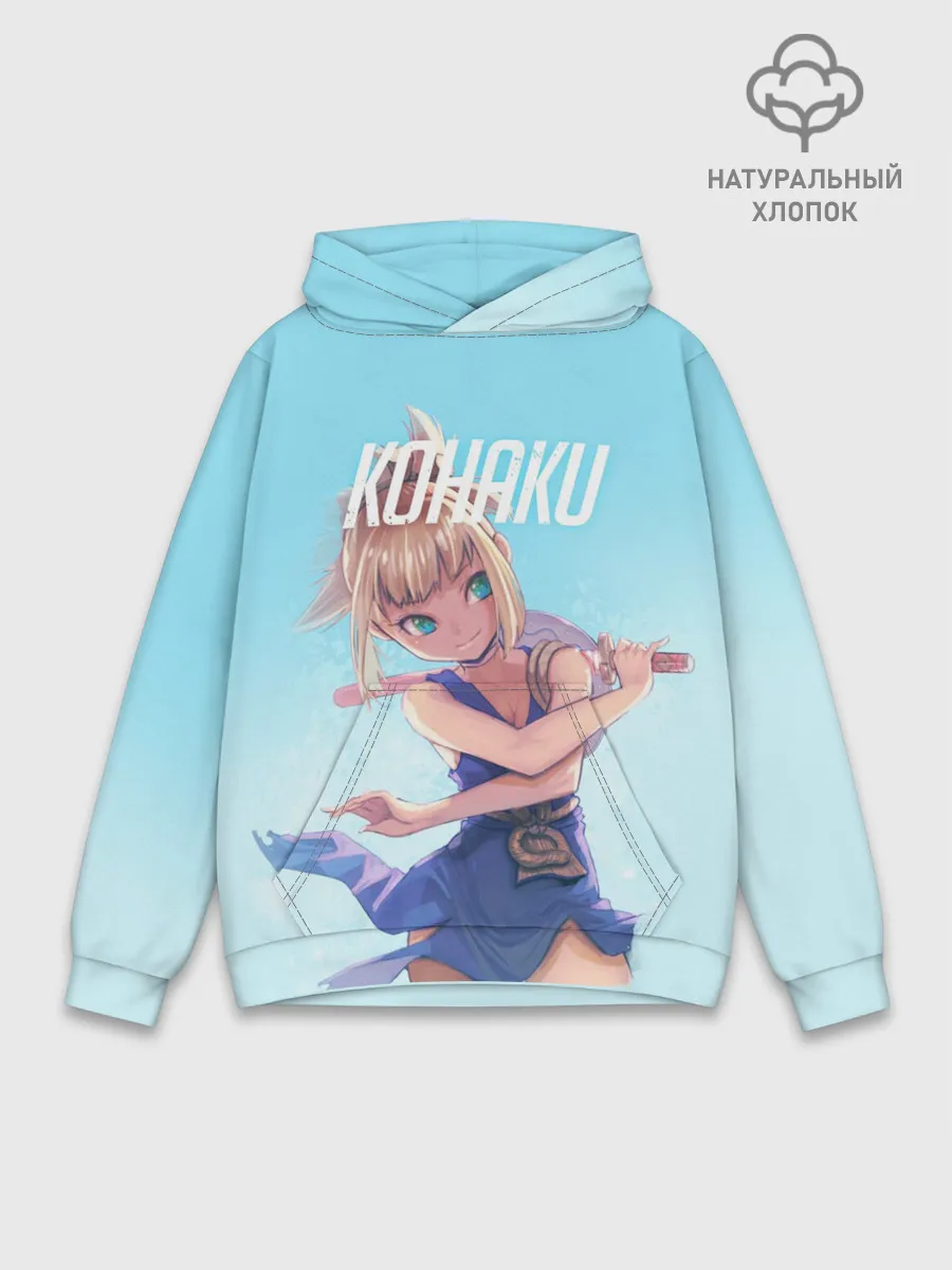 Худи мужской база хлопок / Кохаку Доктор Стоун