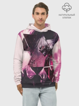 Худи мужской база хлопок / Одноглазый король Канеки