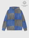 Худи мужской база хлопок / Denim Patchwork