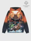 Худи мужской база хлопок / Darkseid VS Justice League