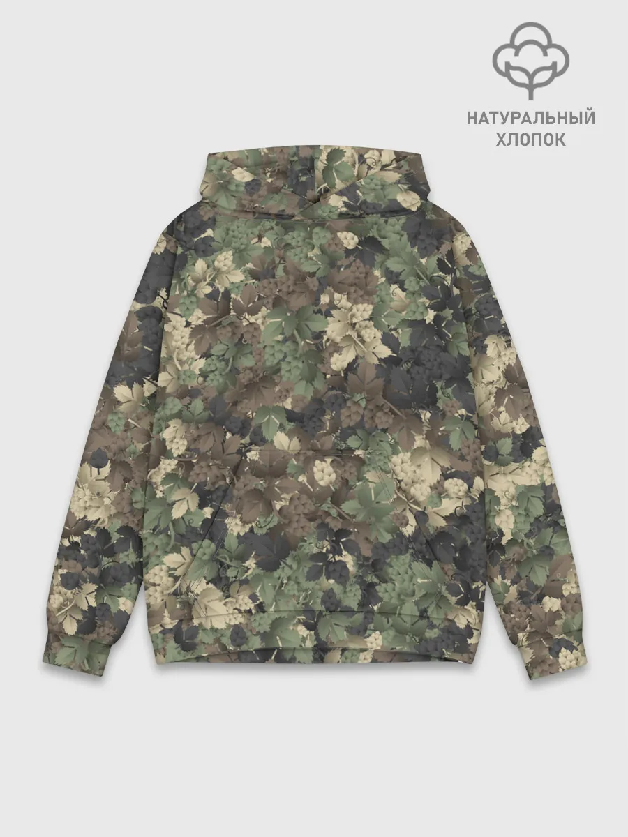 Худи мужской база хлопок / Хмельной камуфляж